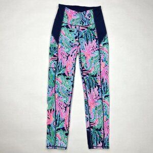Lilly Pulitzer Weekender Legging Tide Bringing Mermaid UPF 50+ Luxletic Women XS